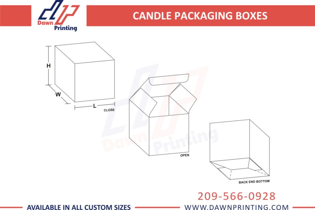 Custom Printed Candle Boxes with free Design Support Dawn Printing