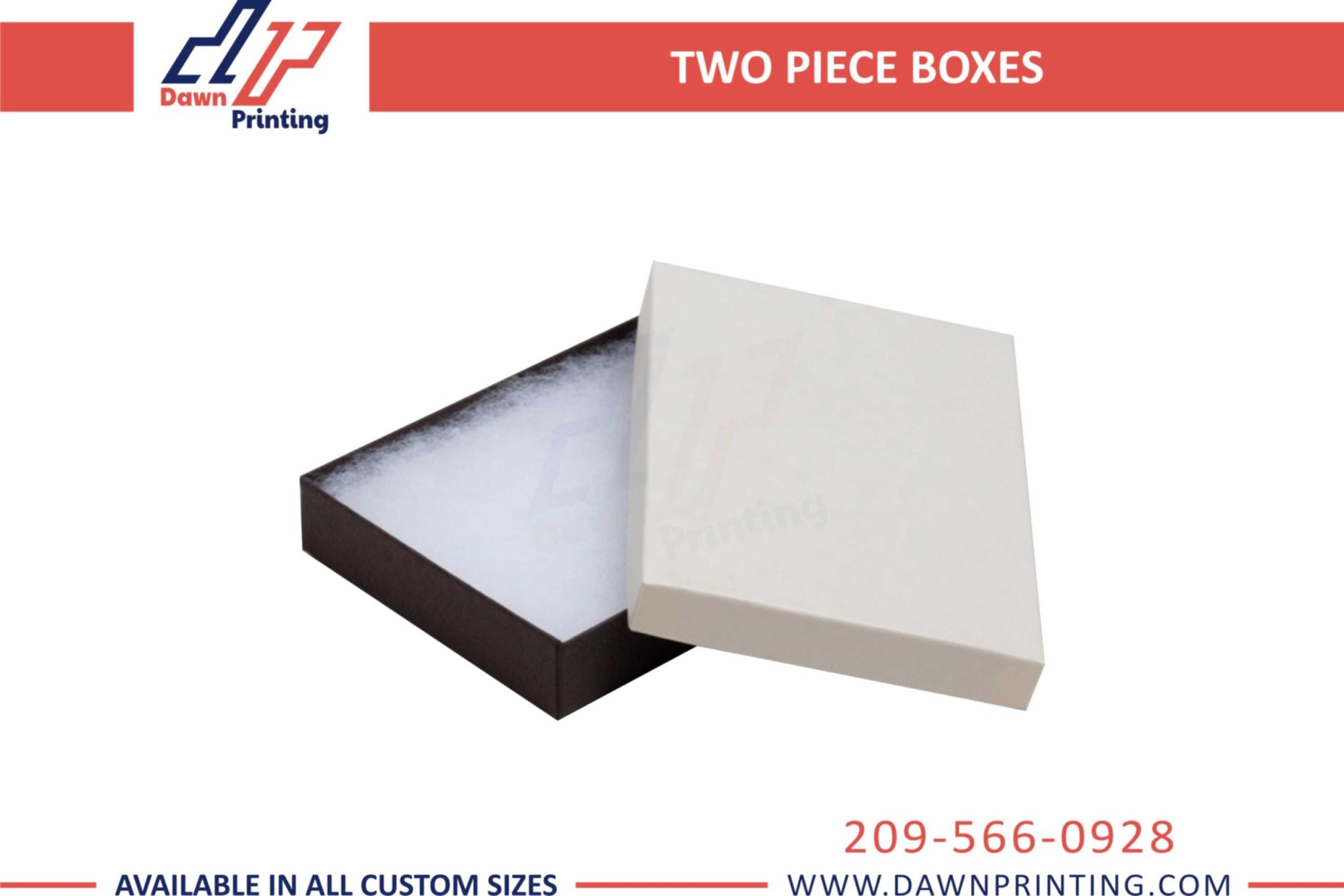 Two Piece Box - Custom Printed 2 Piece Packaging Boxes - DP