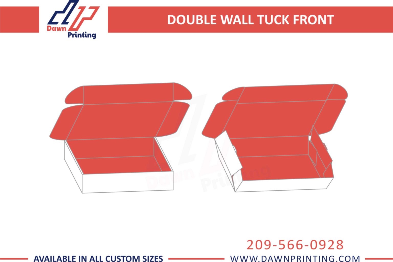 Custom Double Wall Tuck Boxes | Double Wall Tuck Front Boxes